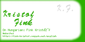 kristof fink business card